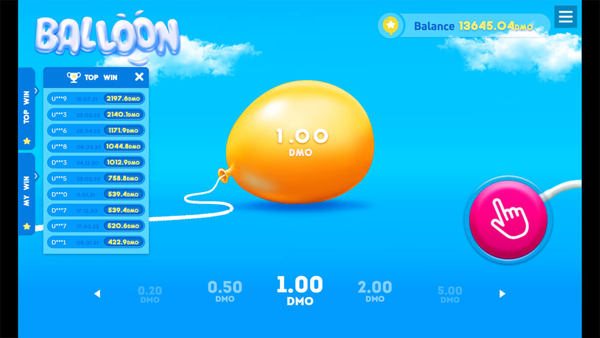 imagen de presentación estadísticas del mini-juego Mining Balloon