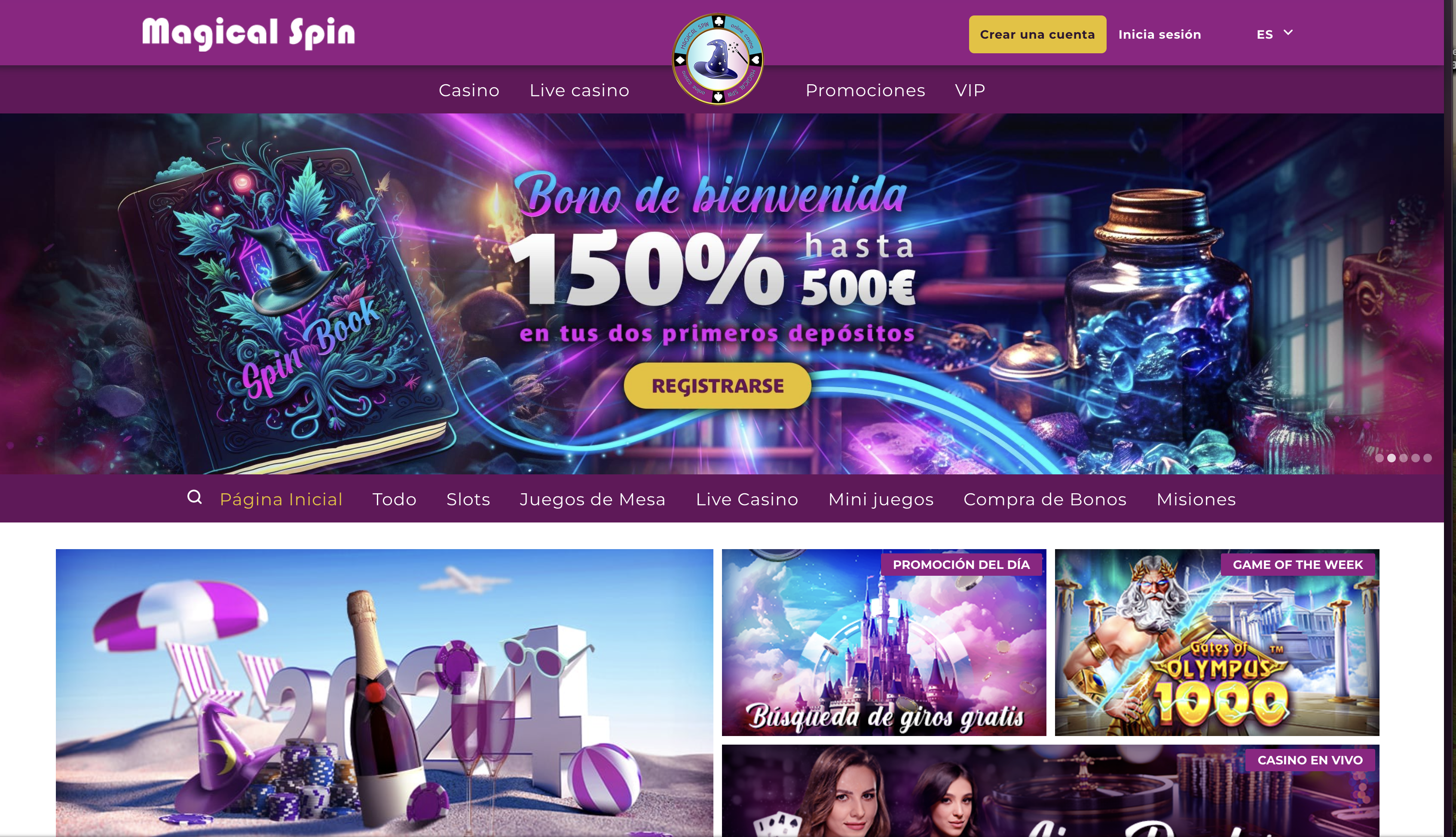 imagen de presentación del casino en línea Magical Spin