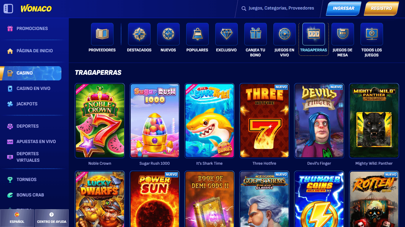 tragaperras Wonaco Casino
