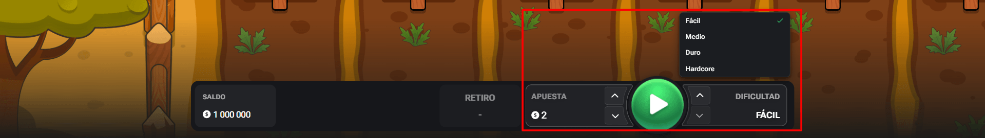 Rabbit Road niveles de dificultad